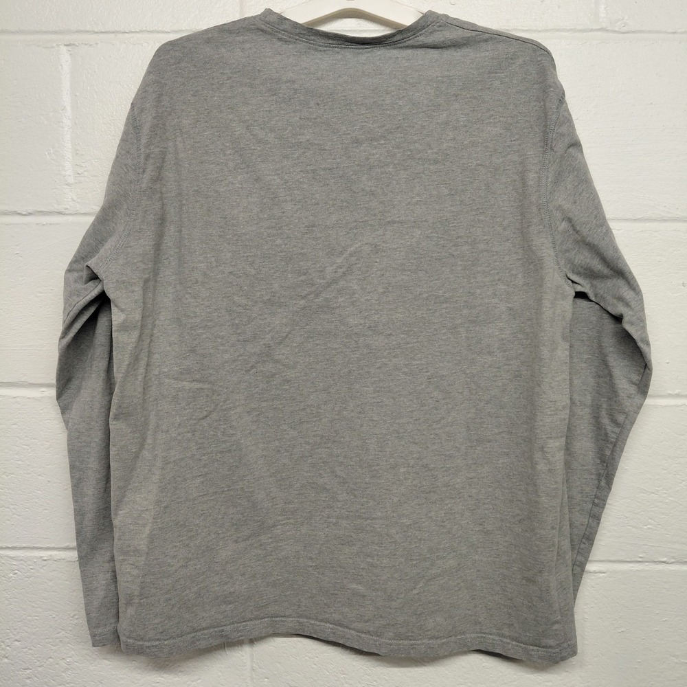 Ohio State Buckeyes Long Sleeve Shirt Mens LARGE Heathered Gray Sewn Patch Spell - Picture 5 of 7